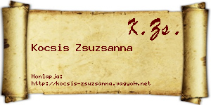 Kocsis Zsuzsanna névjegykártya