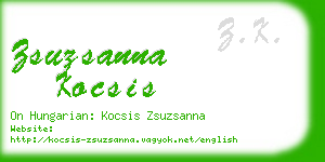 zsuzsanna kocsis business card